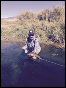 Andy on private water on Mill Creek with Healing Waters Lodge