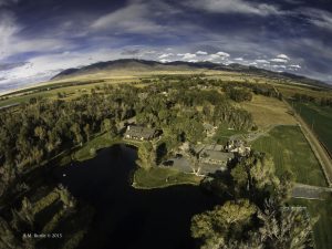 Drone flyover of Healing Waters Lodge