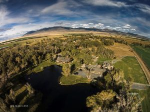 Drone flyover of Healing Waters Lodge in Southwest Montana