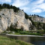 Cliff walls & river bend on the Smith River