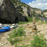 Rock stack on the Smith River