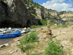 Rock stack on the Smith River