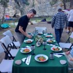 Dinner starter dish at camp on the Smith River