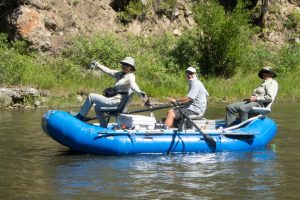 Guests & guide enjoying the Smith River