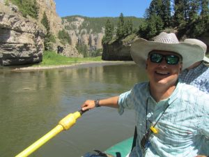Healing Waters Lodge guide Jordon floating the Smith River