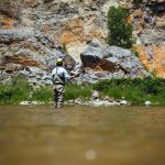 Fly fishing angler on the Smith River