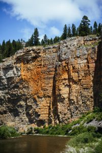 Cliff walls alongside the Smith River