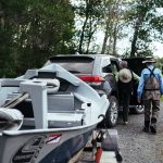 Guests Donna and Chet heading out for a day of fly fishing with Healing Waters Lodge