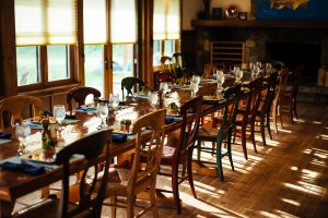 Dining Table at Healing Waters Lodge | Full service fly fishing lodge in SW Montana